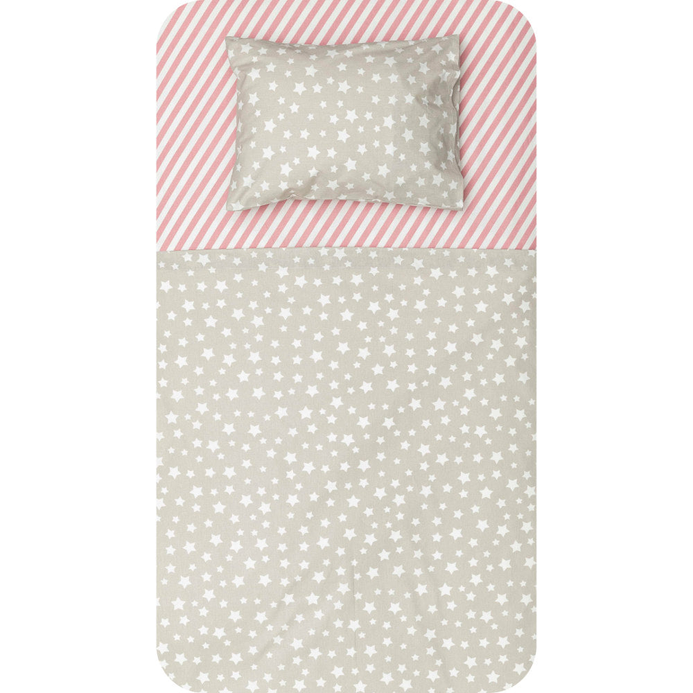 Σεντόνια Κούνιας Σετ Jingle Ροζ από την εταιρεία Borea Home Textiles