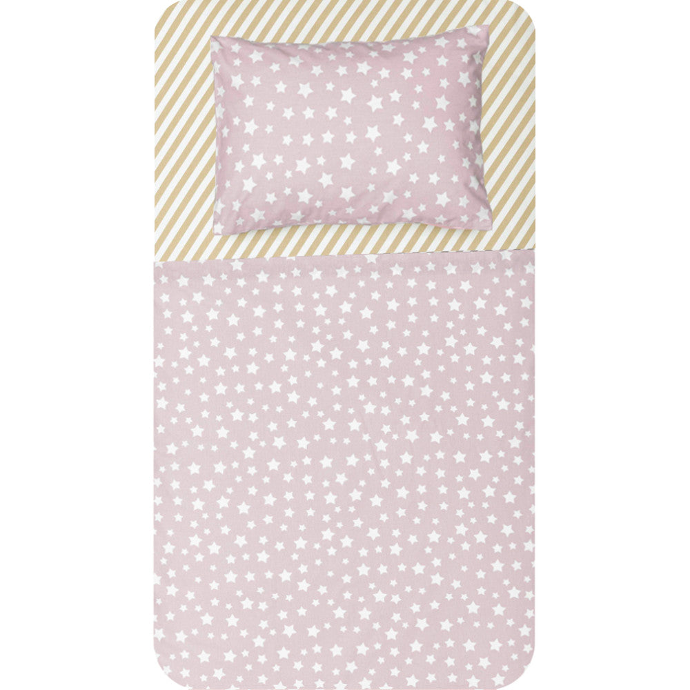 Σεντόνια Κούνιας Σετ Jingle Ροζ από την εταιρεία Borea Home Textiles