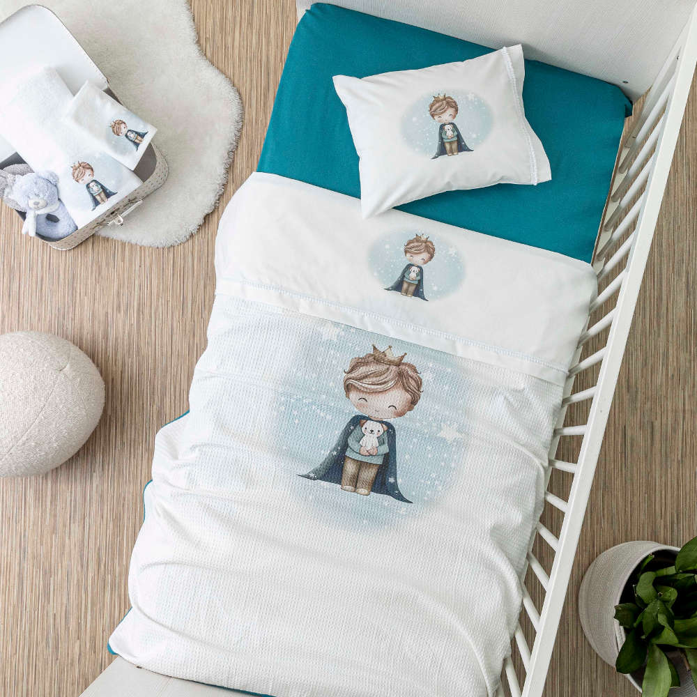 Σεντόνια Κούνιας Σετ Little King από την εταιρεία Borea Home Textiles