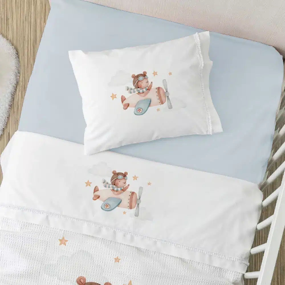 Σεντόνια Κούνιας Σετ Pilot από την εταιρεία Borea Home Textiles