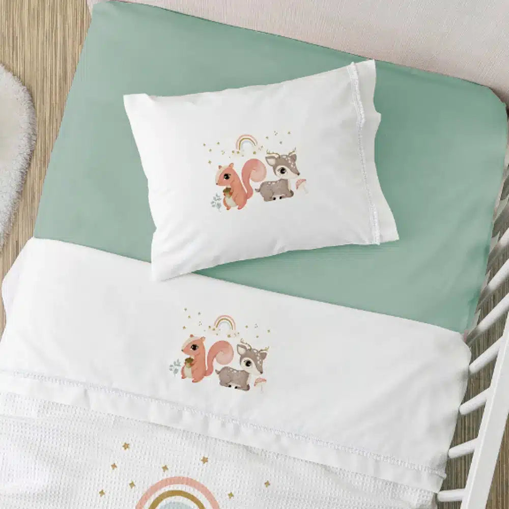 Σεντόνια Κούνιας Σετ Woodland από την εταιρεία Borea Home Textiles