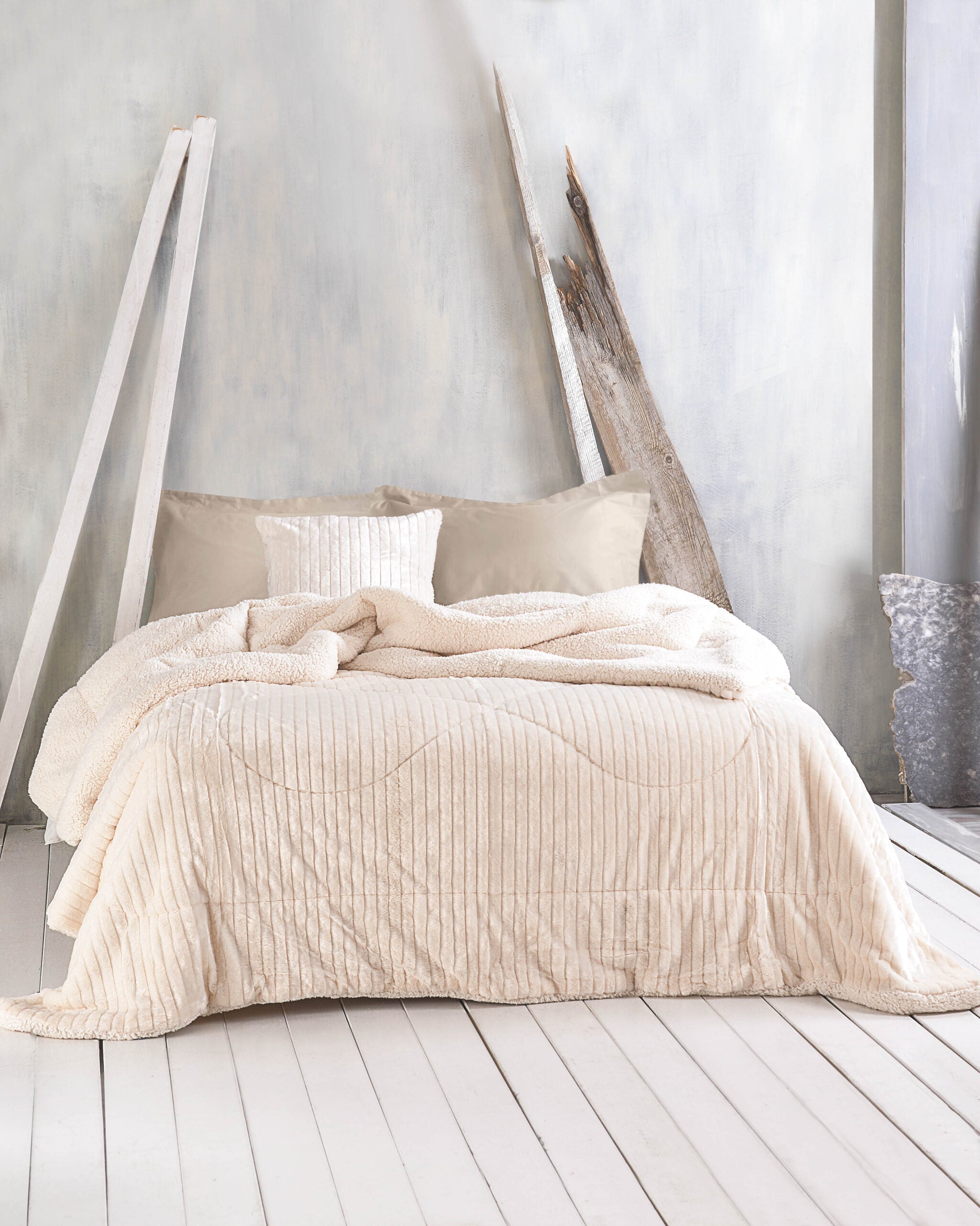 SHABBY Εκρού - Μαξιλαροθήκη 50 x 50 Εκρού 50 x 50 από την εταιρεία Rythmos Home