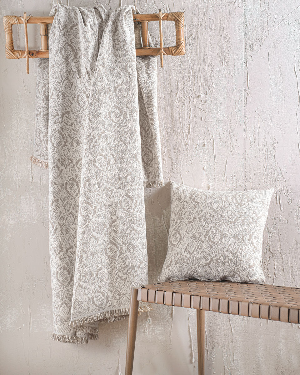 SNAKE Εκρού - Μαξιλαροθήκη από την εταιρεία Rythmos Home