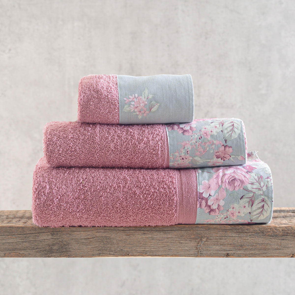 SPRINGTIME Πράσινο - Σετ πετσέτες 3 τεμ.