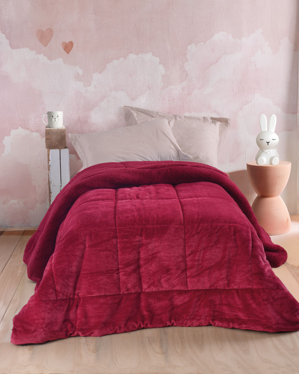 TILTY Μπορντό - Κουβερτοπάπλωμα Ημίδιπλο Burgundy 160 x 220 από την εταιρεία Rythmos Home