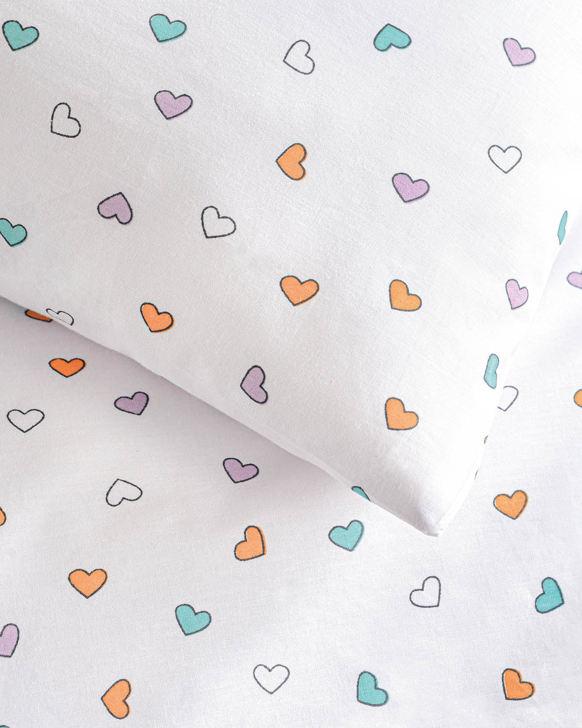 TINY HEART Λευκό - Σετ σεντόνια βρεφικά 3 τεμ. από την εταιρεία Rythmos Home