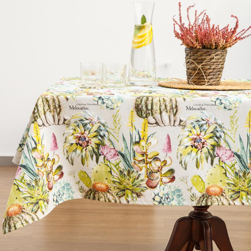 Τραπεζομάντηλο Melocactos Μπεζ-Κίτρινο 140 x 140 cm 140 X 140, 140 X 180, 140 X 220, 140 X 260 από την εταιρεία Borea Home Textiles
