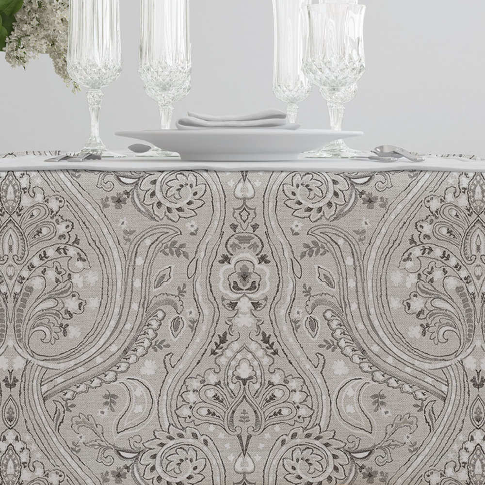 Τραπεζομάντηλο Damask Γκρι Γκρι 140 x 140 cm 140 X 140, 140 X 180, 140 X 220, 140 X 260 από την εταιρεία Borea Home Textiles