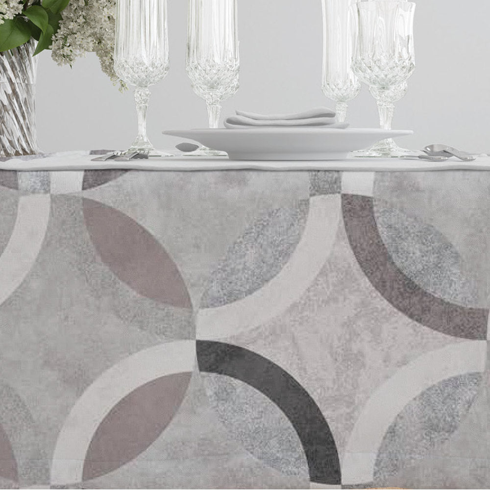 Τραπεζομάντηλο Κύκλοι Γκρι από την εταιρεία Borea Home Textiles