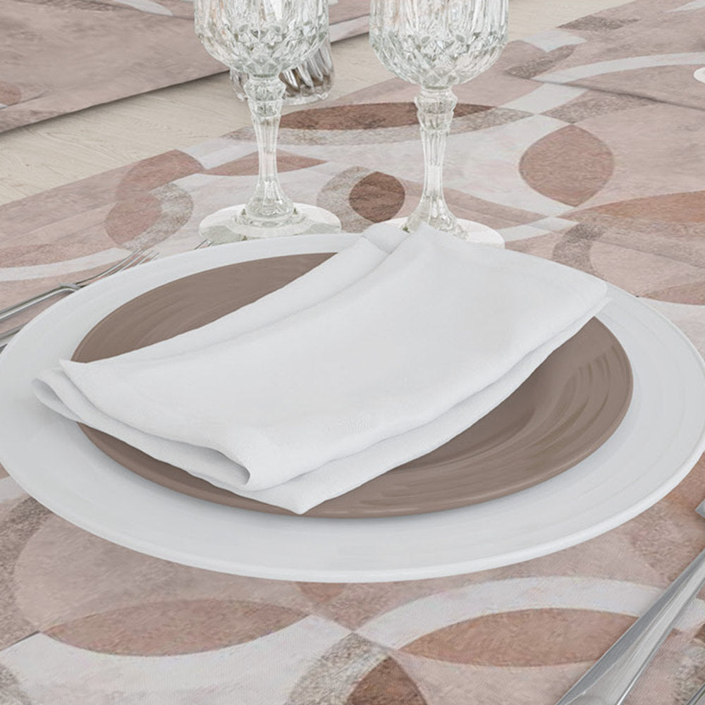 Τραπεζομάντηλο Κύκλοι Μπεζ από την εταιρεία Borea Home Textiles