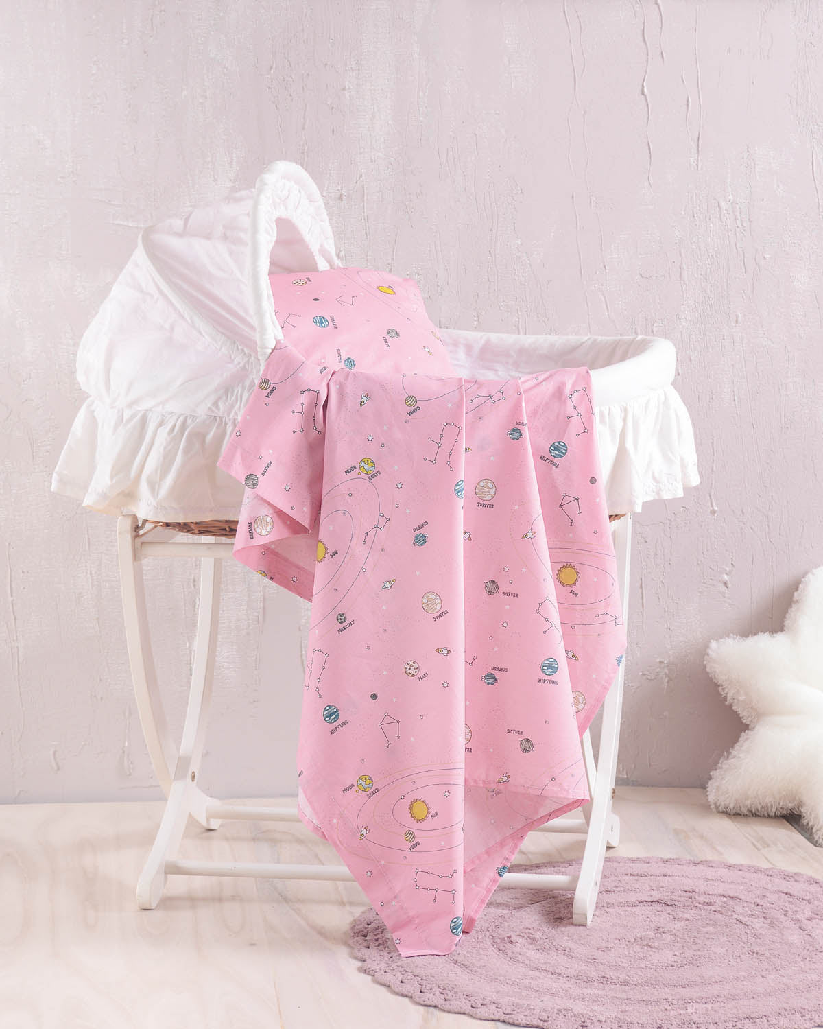 VENUS Ροζ - Σεντόνι λίνκνου 80 x 110 Ροζ 80 x 110 από την εταιρεία Rythmos Home