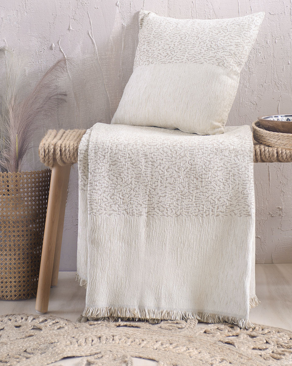 VIVIR Εκρού - Μαξιλαροθήκη από την εταιρεία Rythmos Home