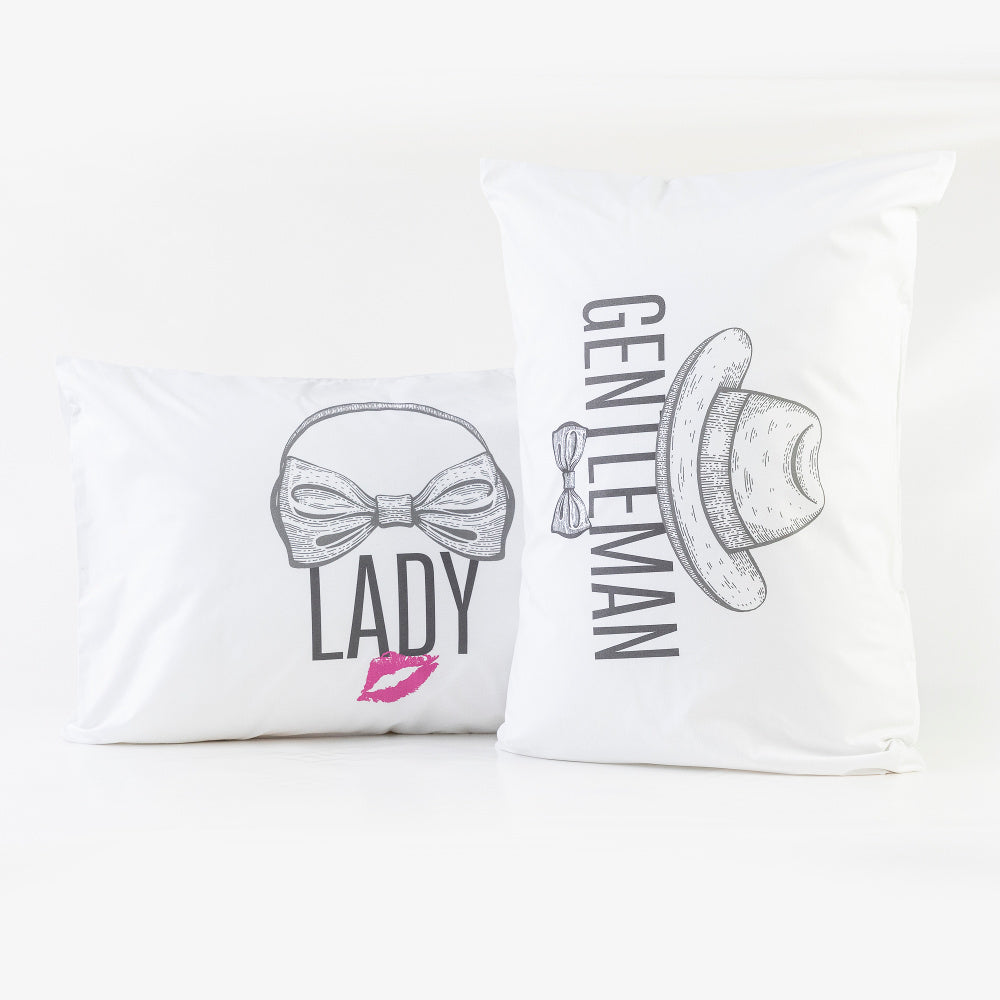 Ζεύγος Μαξιλαροθήκες Ladies&Gentlemen από την εταιρεία Borea Home Textiles