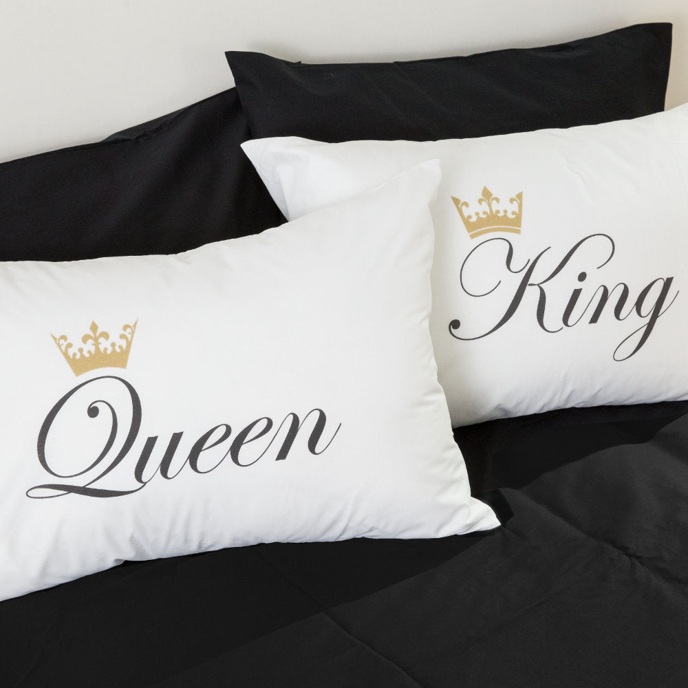 Ζεύγος Μαξιλαροθήκες Queen&King από την εταιρεία Borea Home Textiles