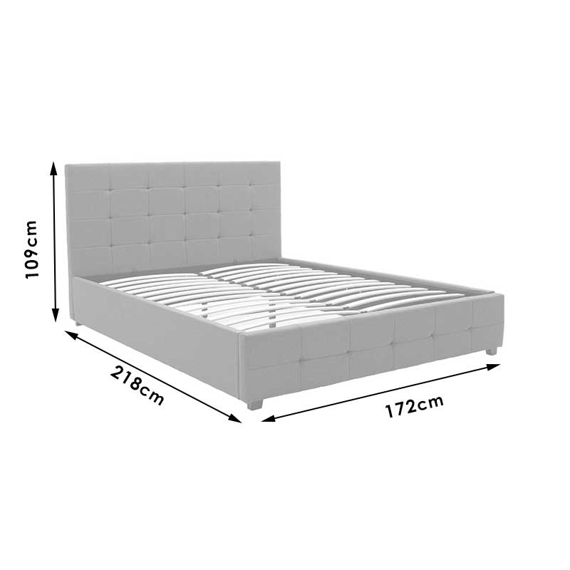 Κρεβάτι Roi διπλό 160x200 PU λευκό ματ + αποθηκευτικό χώρο από την εταιρεία Pakoworld