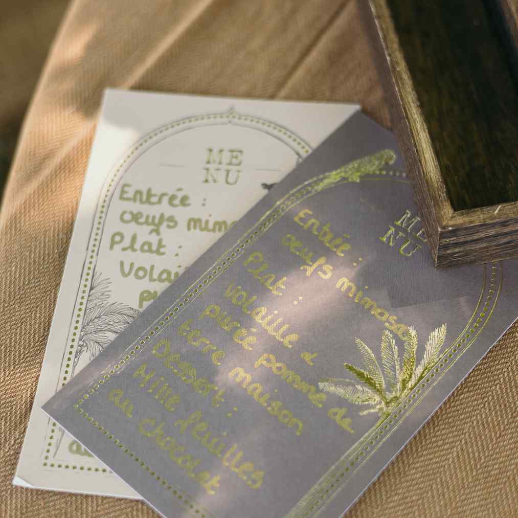 9 Κάρτες χάρτινες menu με θέμα “Ανατολής” – Καφέ , κρεμ και μπεζ 17 x 10 cm