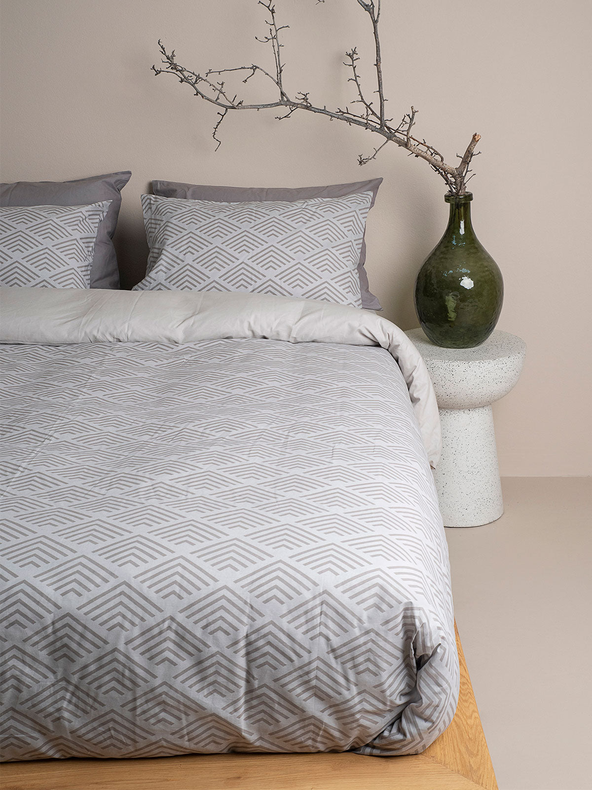 Παπλωματοθήκη Cotton Feelings 2048 Grey Υπέρδιπλη (230x250) από την εταιρεία Sunshine Home