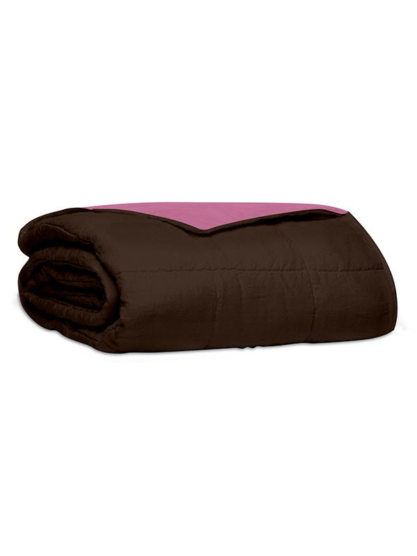 Κουβερλί percale μονόχρωμο Brown/Pink Υπέρδιπλο (220x240) από την εταιρεία Sunshine Home
