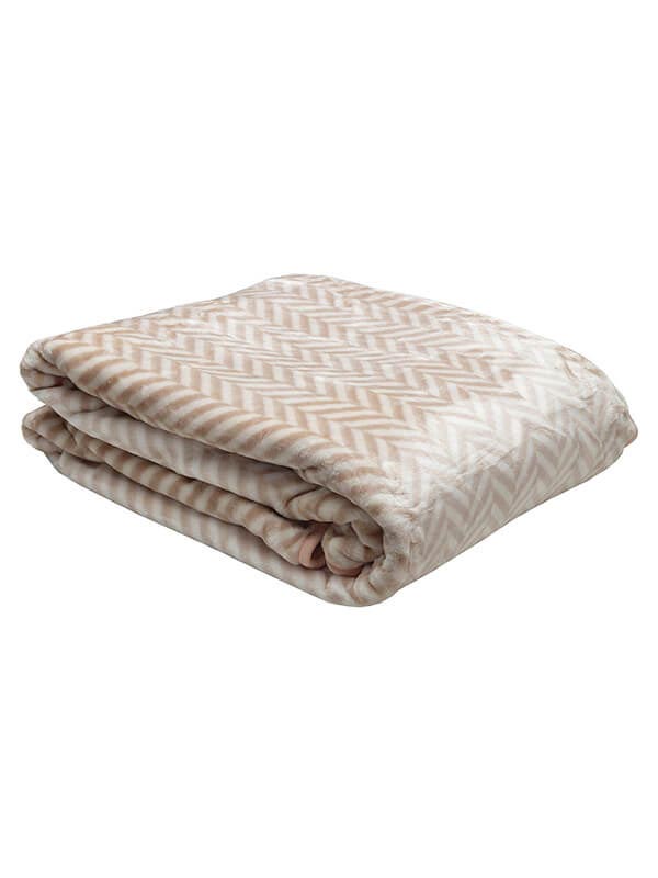 Κουβέρτα βελούδινη ζακάρ Beige Υπέρδιπλη (220x240) από την εταιρεία Sunshine Home