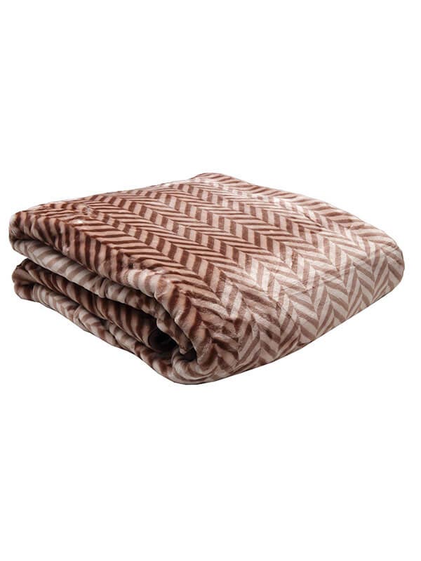 Κουβέρτα βελούδινη ζακάρ Brown Υπέρδιπλη (220x240) από την εταιρεία Sunshine Home