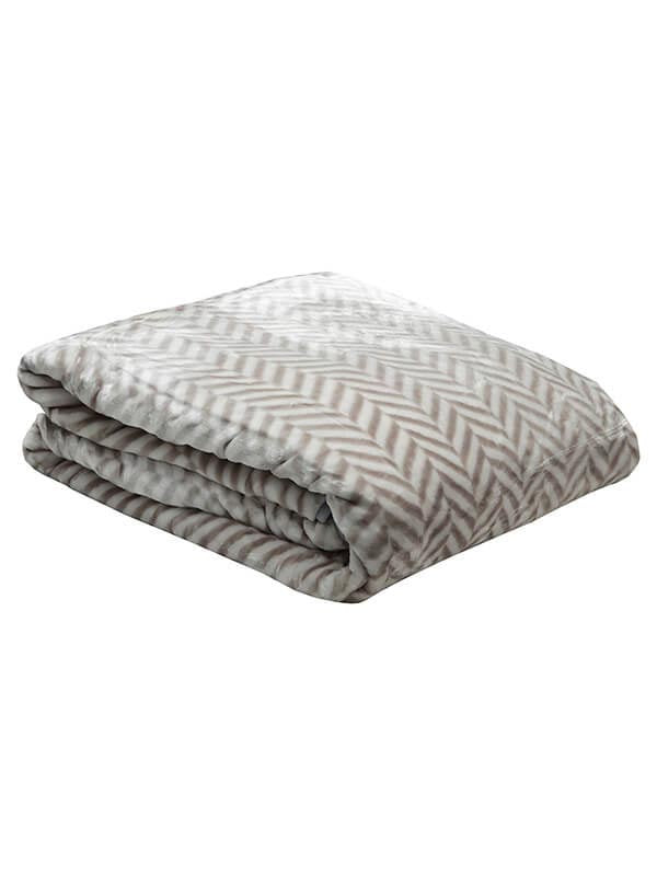 Κουβέρτα βελούδινη ζακάρ Grey Υπέρδιπλη (220x240) από την εταιρεία Sunshine Home