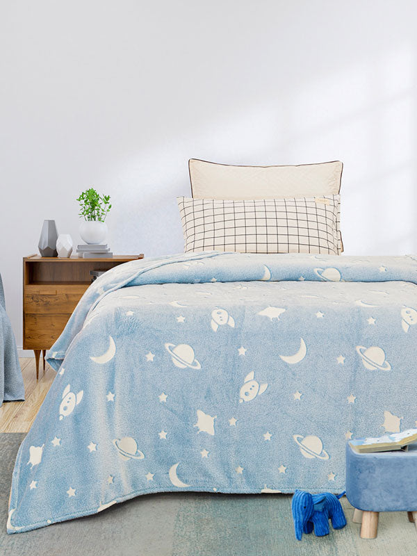 Κουβέρτα φωσφοριζέ μονή Space Blue Μονή (160x220) από την εταιρεία Sunshine Home