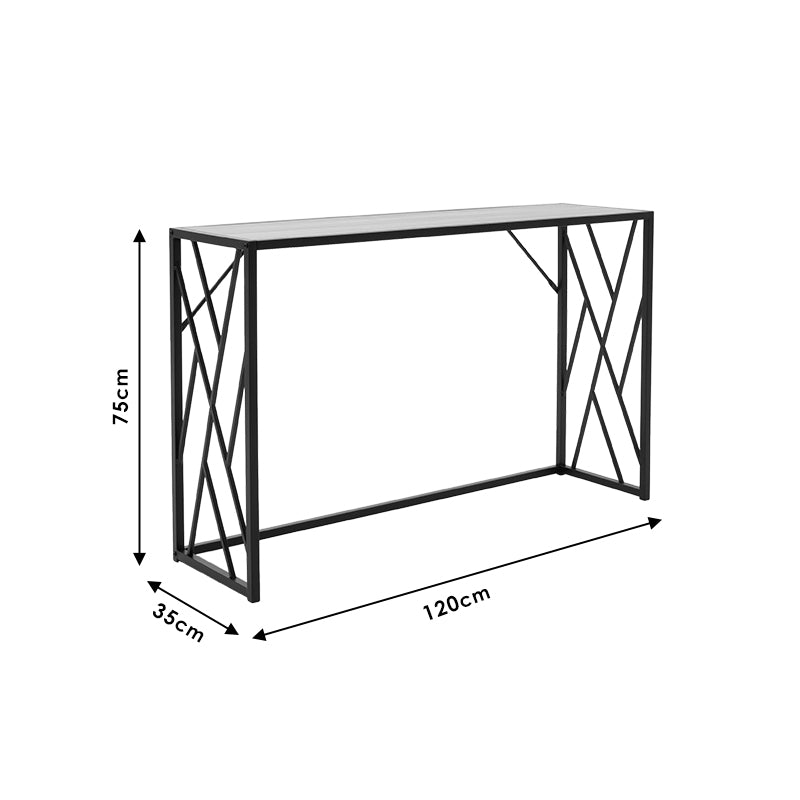 Κονσόλα Ivy χρώμα καρυδί-μαύρο 120x35x75εκ από την εταιρεία Pakoworld