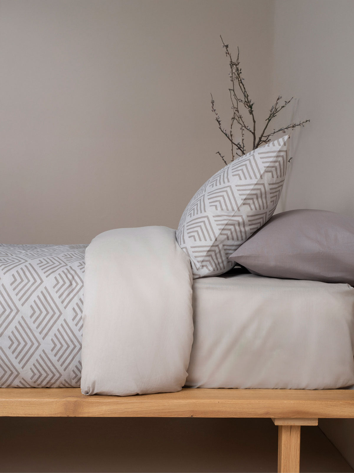 Μαξιλαροθήκες Cotton Feelings 2048 Grey 50x70 από την εταιρεία Sunshine Home