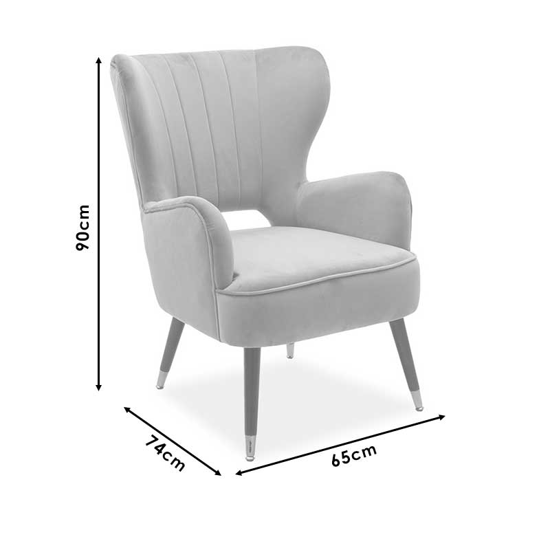 Πολυθρόνα - μπερζέρα Lark βελούδο σάπιο μήλο 65x74x90εκ από την εταιρεία Pakoworld