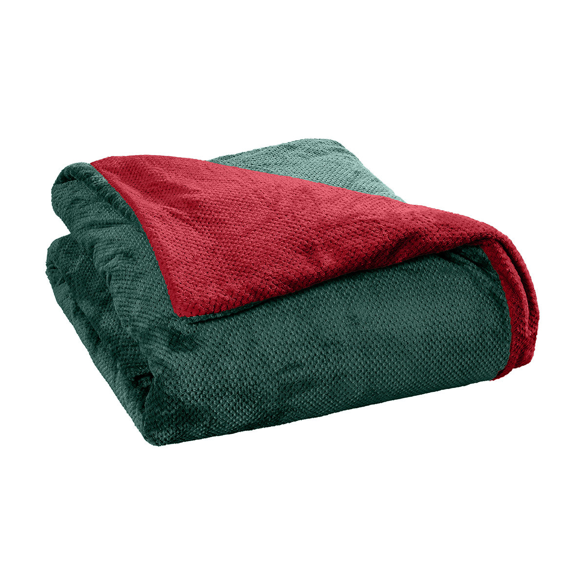 Παπλωματοθήκη υπέρδιπλη διπλής όψεως Art 11602 Jacquard fleece 700gsm Fiesta Plus (11602ΠΘΥΔ-Green-Red)