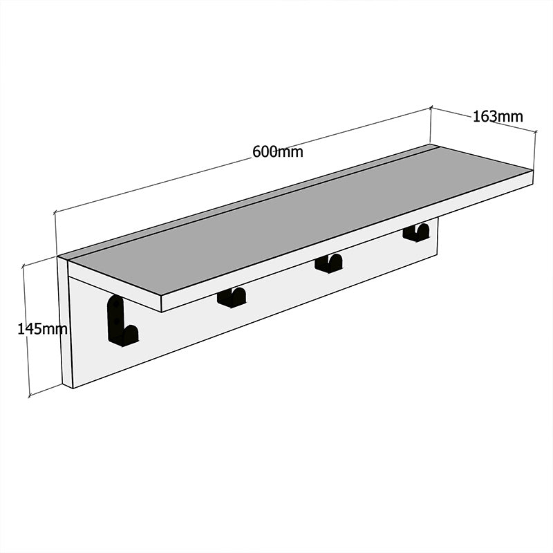 Κρεμάστρα Mulan χρώμα λευκό 60x16x14.5εκ από την εταιρεία Pakoworld