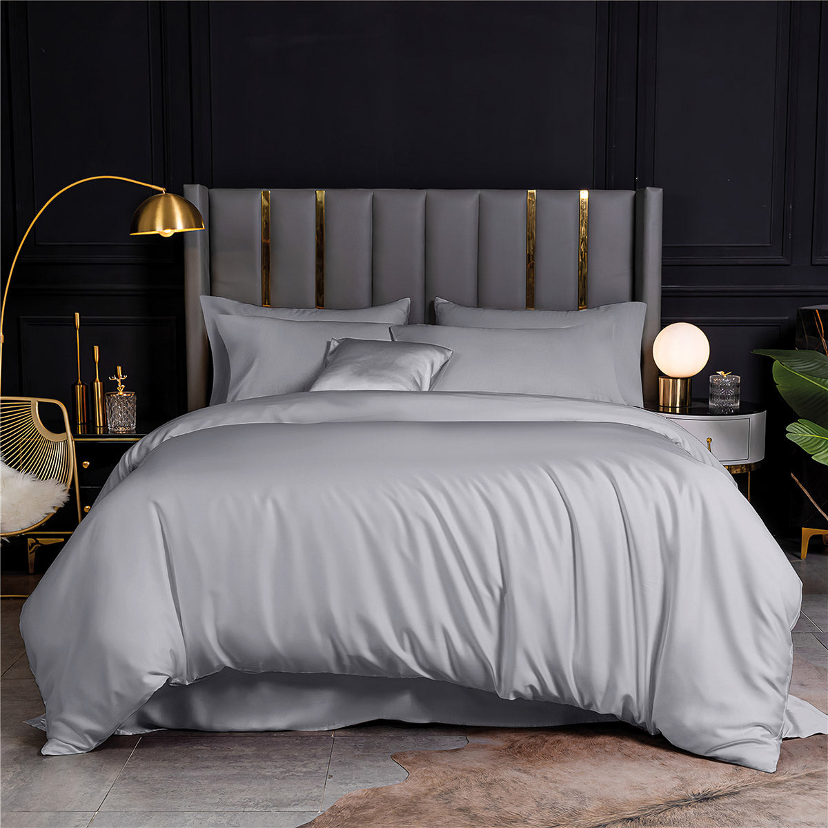 Σετ σεντόνια υπέρδιπλα Bamboo 300tc Art 12051 Silver Fantasy 250x275 Γκρι από την εταιρεία Beauty Home