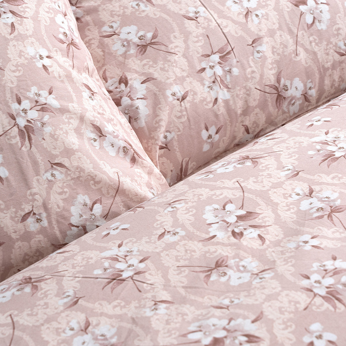 Σετ πάπλωμα υπέρδιπλο Cays Art 12189 220x240 Σομόν Default Title από την εταιρεία Beauty Home