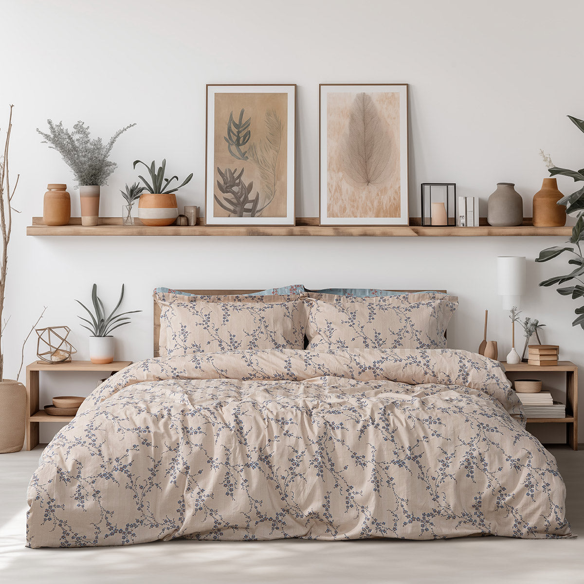 Σετ πάπλωμα υπέρδιπλο Art 12210 Anastasia 100% Βαμβακοσατέν 300tc 220x240 Μπεζ από την εταιρεία Beauty Home