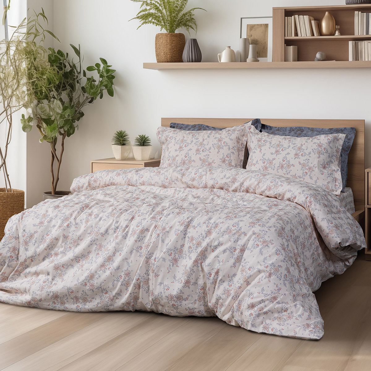 Σετ πάπλωμα υπέρδιπλο Art 12213 Renata 100% Βαμβακοσατέν 300tc 220x240 Μπεζ από την εταιρεία Beauty Home