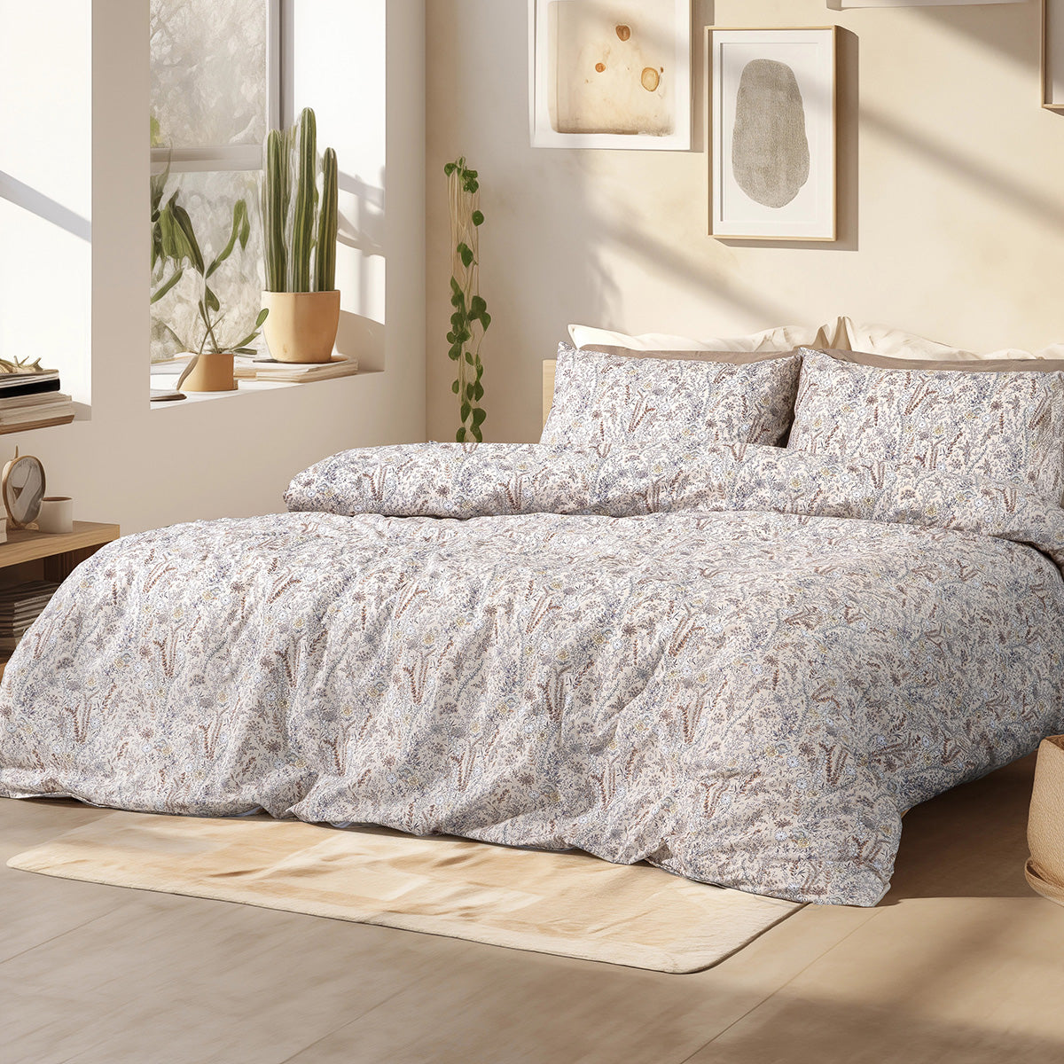 Σετ σεντόνια King size Sienna Art 12254 270x260 Μπεζ από την εταιρεία Beauty Home