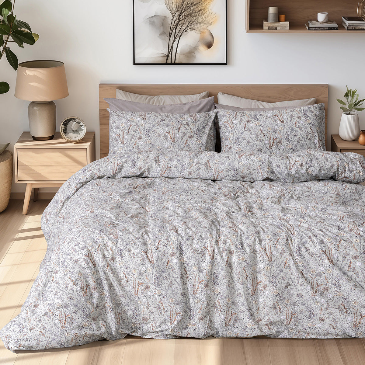 Σετ σεντόνια υπέρδιπλα με λάστιχο Rene Art 12255 170x200+30 Μέντα από την εταιρεία Beauty Home