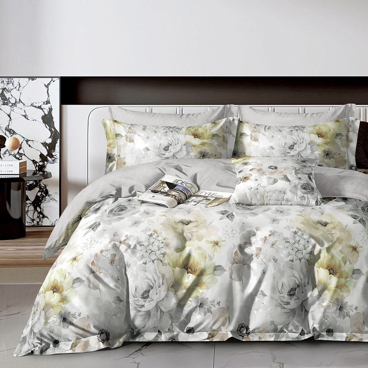 Σετ παπλωματοθήκη υπέρδιπλη Art 12610 Giovanni 230x250 Γκρι από την εταιρεία Beauty Home