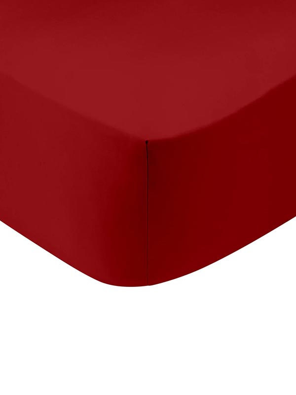 Κατωσέντονο Cotton Feelings με λάστιχο 113 Red Υπέρδιπλο (180x200+30) από την εταιρεία Sunshine Home