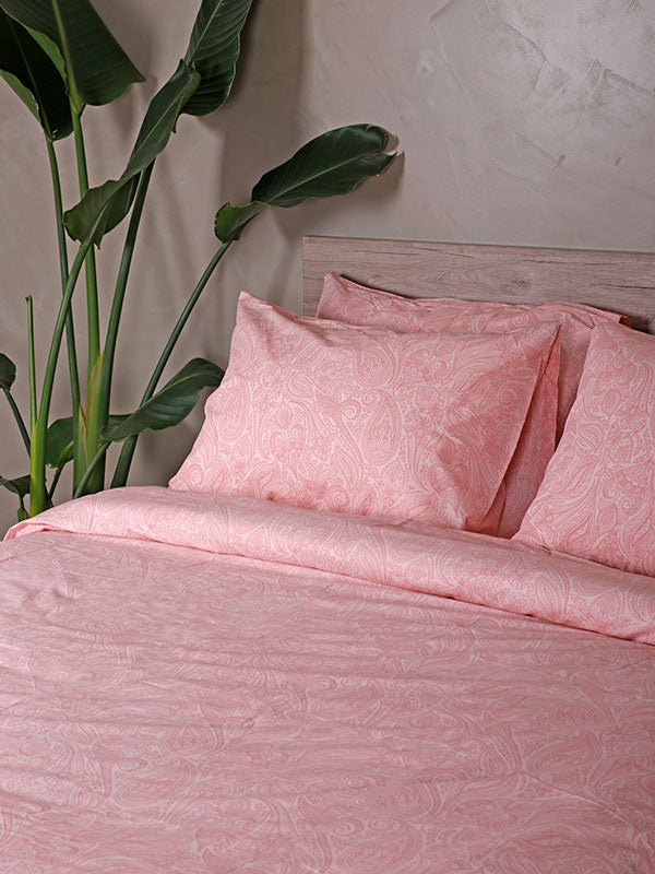 Σετ Σεντόνια Cotton Feelings 2040 Pink Μονό με λάστιχο(105x205+30) από την εταιρεία Sunshine Home