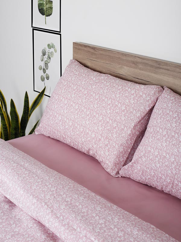 Σετ Σεντόνια Cotton Feelings 920 Pink Μονό με λάστιχο(105x205+30) από την εταιρεία Sunshine Home