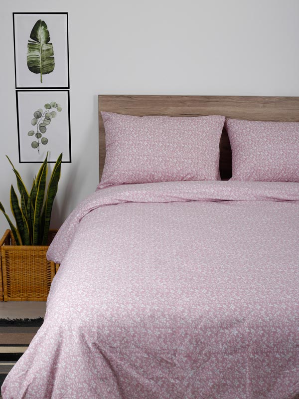 Σετ Σεντόνια Cotton Feelings 920 Pink Μονό με λάστιχο(105x205+30) από την εταιρεία Sunshine Home