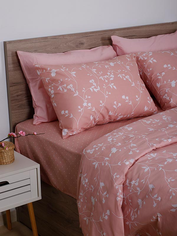 Σετ Σεντόνια Cotton Feelings 924 Pink Μονό (165x270) από την εταιρεία Sunshine Home