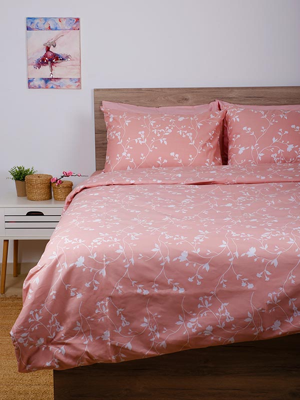 Σετ Σεντόνια Cotton Feelings 924 Pink Μονό (165x270) από την εταιρεία Sunshine Home