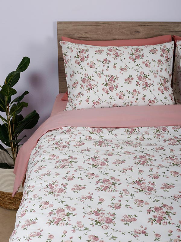 Σετ Σεντόνια Cotton Feelings 929 Pink Μονό (165x270) από την εταιρεία Sunshine Home