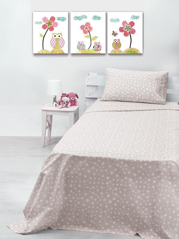 Σετ Σεντόνια cotton feelings 22 Grey Μονό (165x270) από την εταιρεία Sunshine Home