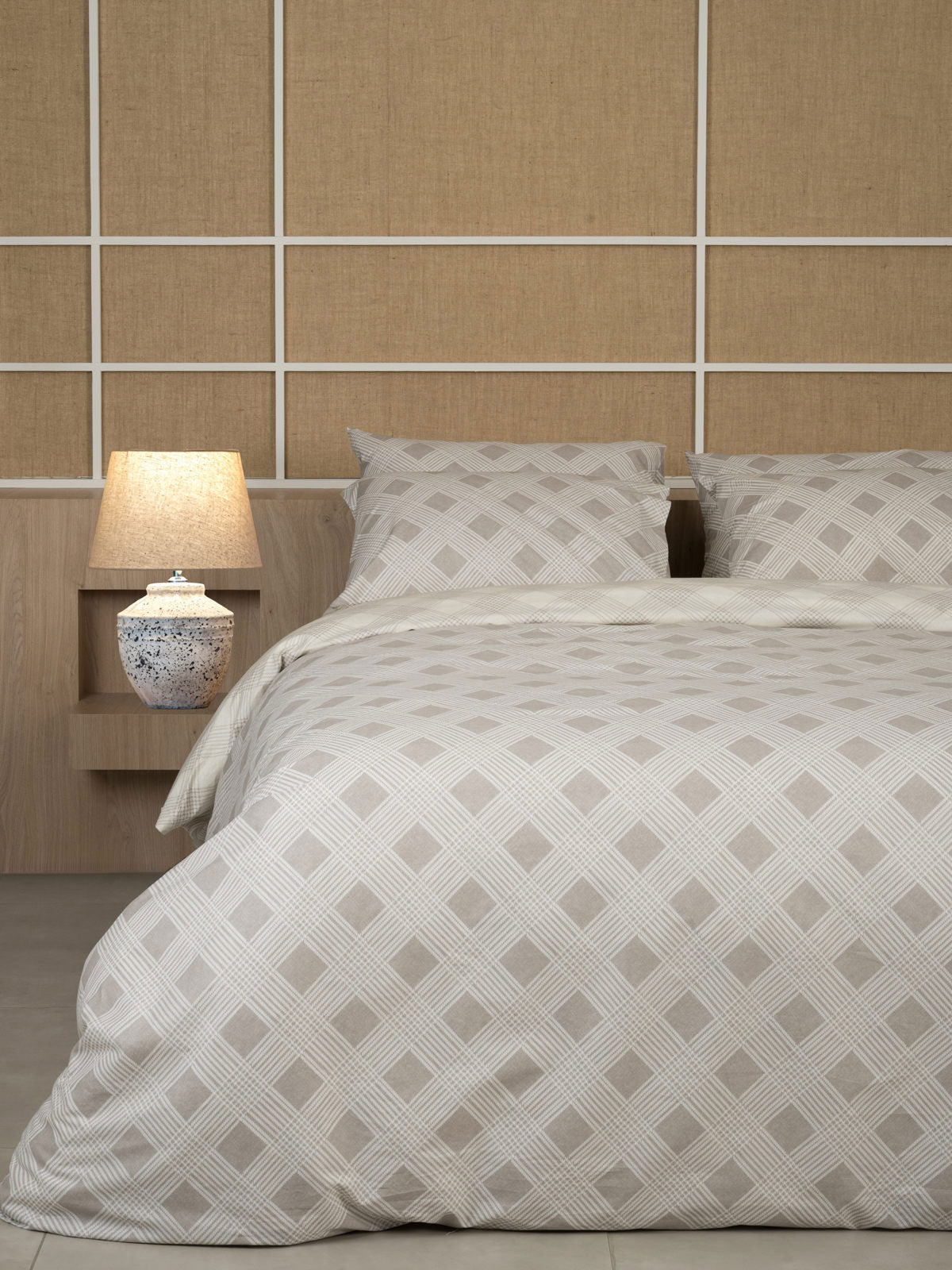 Σετ Σεντόνια Cotton Feelings 2072 Beige Διπλό με λάστιχο (150x205+30) από την εταιρεία Sunshine Home