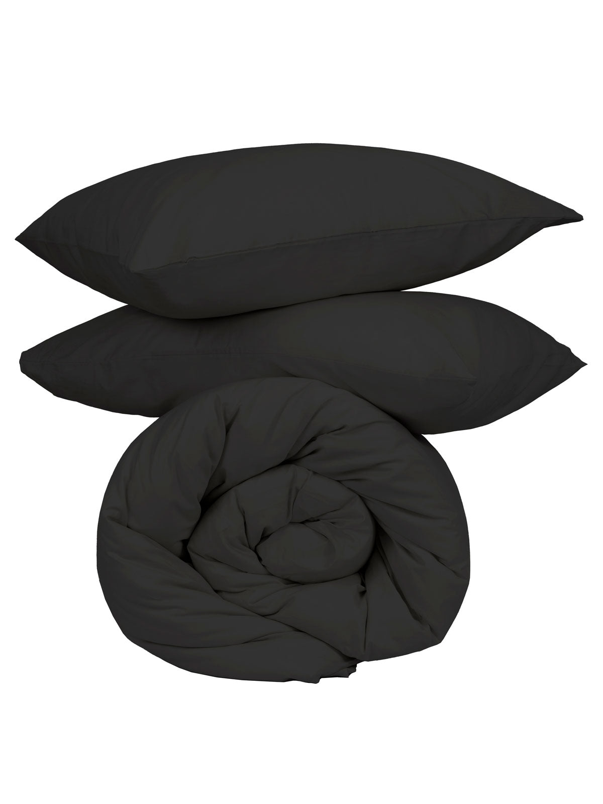 Σετ Σεντόνια Cotton Feelings 111 Black Διπλό με λάστιχο (150x205+30) από την εταιρεία Sunshine Home