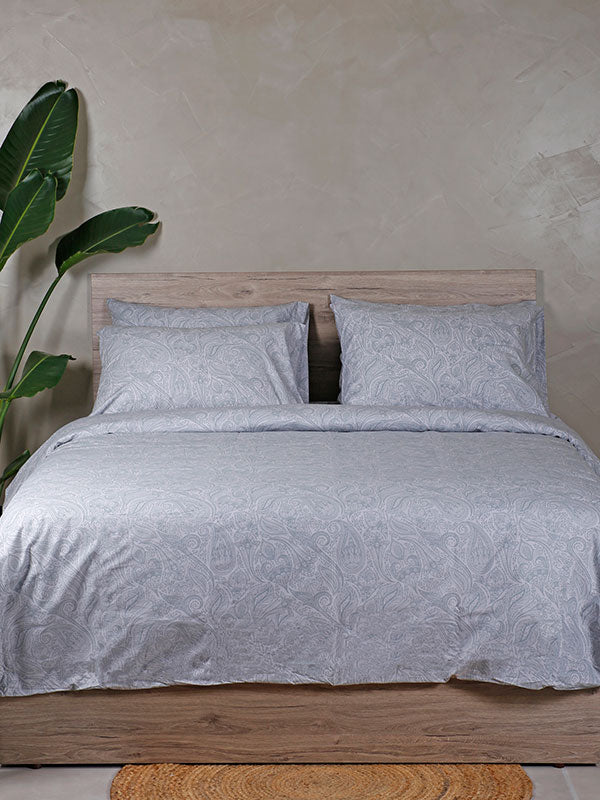 Σετ Σεντόνια Cotton Feelings 2040 Grey Διπλό με λάστιχο (150x205+30) από την εταιρεία Sunshine Home