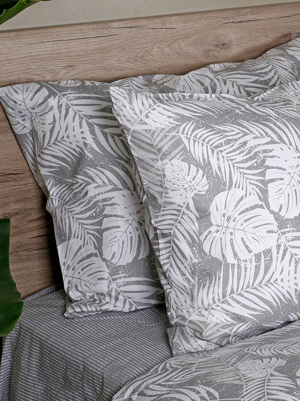 Σετ Σεντόνια Cotton Feelings 2038 Grey Διπλό με λάστιχο (150x205+30) από την εταιρεία Sunshine Home